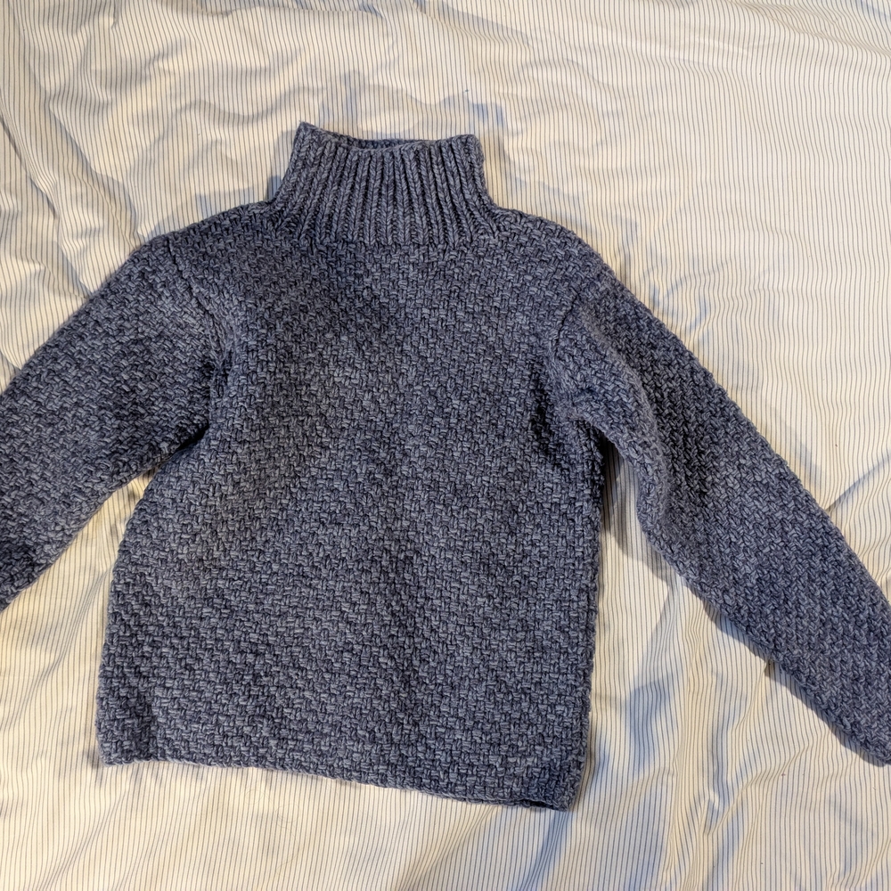 Men's Blue Turtleneck Sweater
